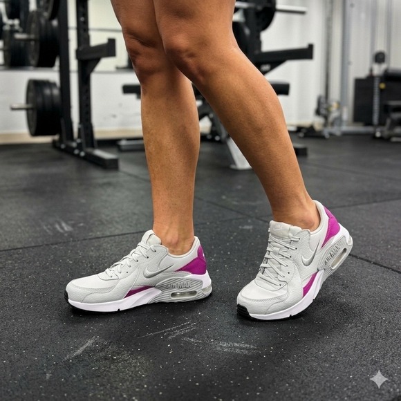 Nike Shoes - Nike Air Max Excee Sneakers Photon Dust/Metallic Silver/Hot Fuchsia Women's 11